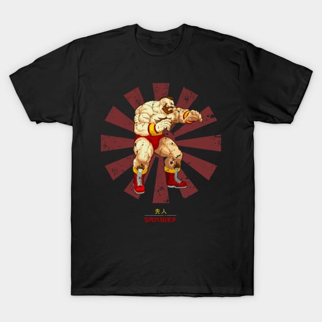 Zangief Retro Japanese Street Fighter T-Shirt by Nova5